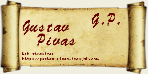 Gustav Pivaš vizit kartica